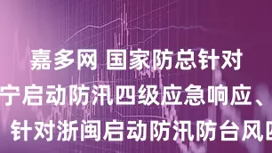 嘉多网 国家防总针对京冀晋吉宁启动防汛四级应急响应、针对浙闽启动防汛防台风四级应急响应