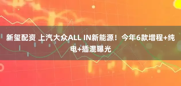 新玺配资 上汽大众ALL IN新能源！今年6款增程+纯电+插混曝光